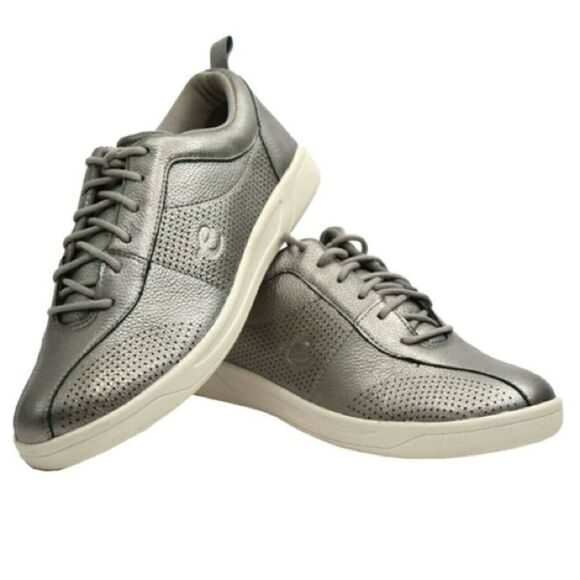 Easy Spirit Freney Dk Grey Metallic Leather Shoes B16B - Picture 1 of 9